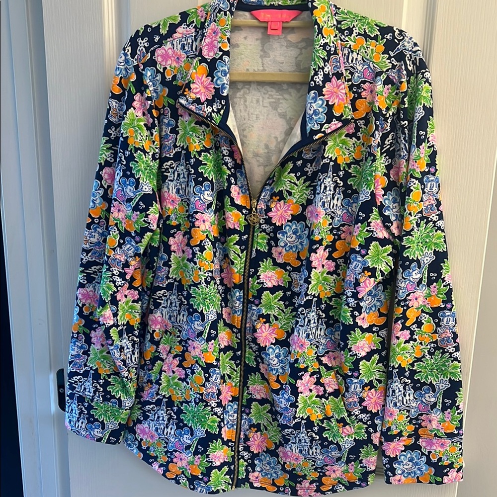 Lilly Pulitzer / Disney Zip Jacket - Mickey/Minnie/Castle